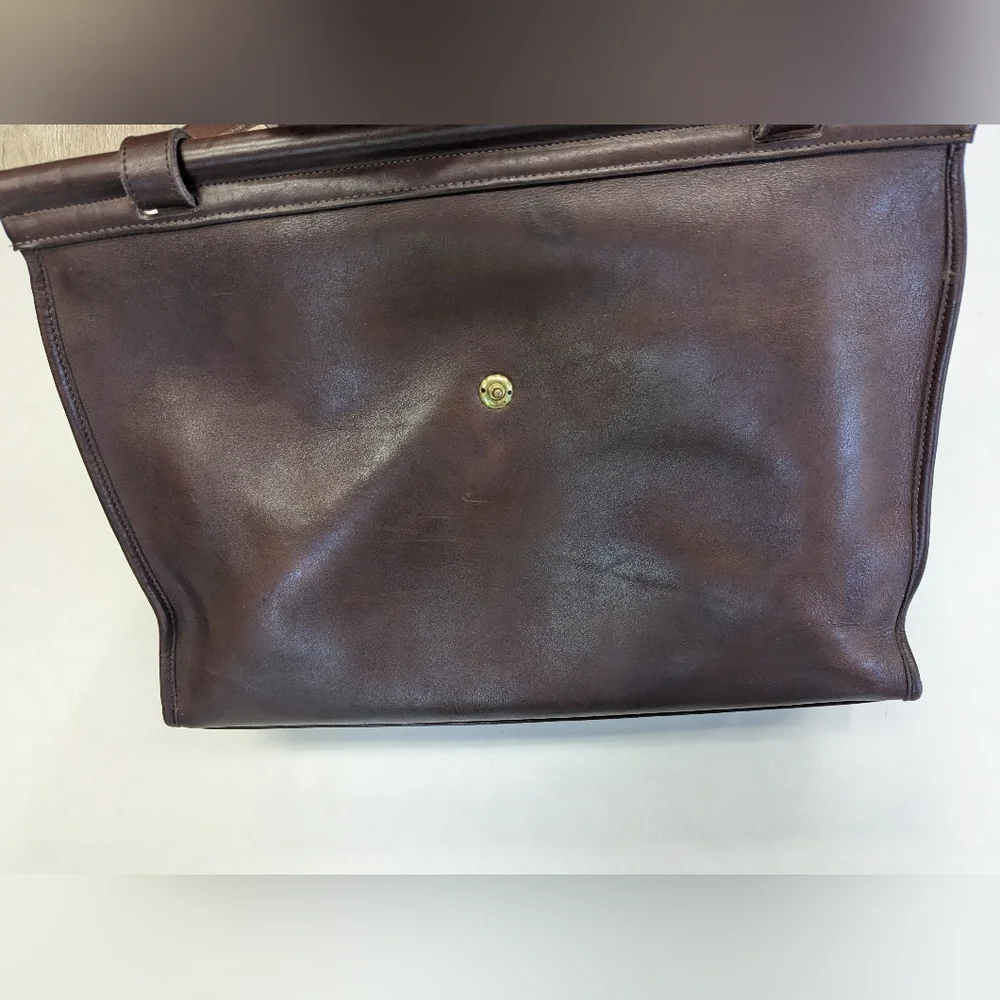 Vintage Coach Brown Leather Tote Bag - Picture 12 of 16